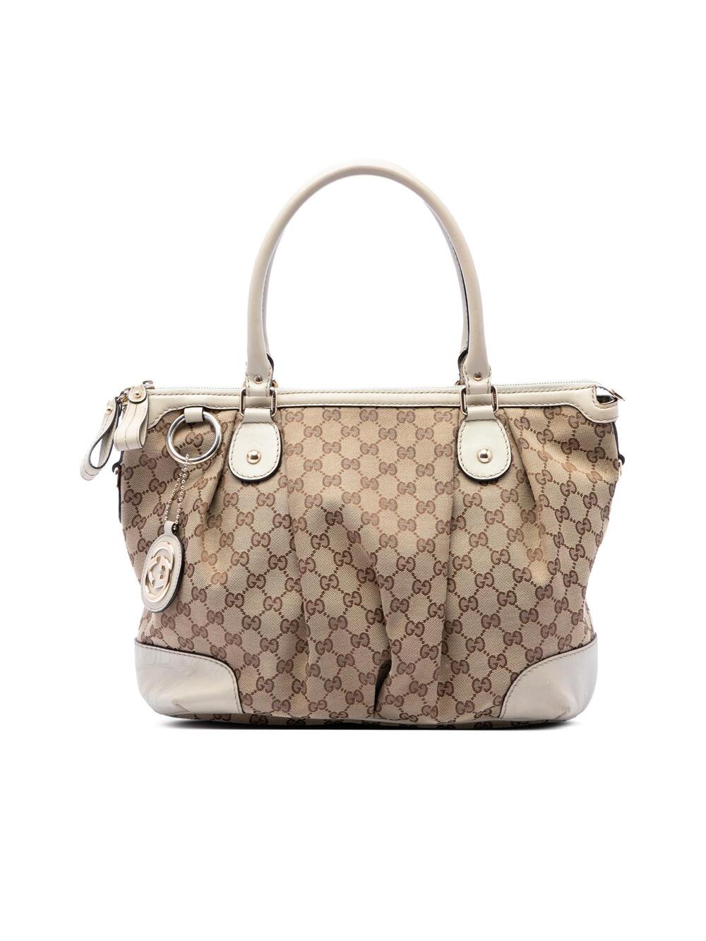 Gucci Gg Canvas Sukey Satchel Pre-Loved #358305G53B